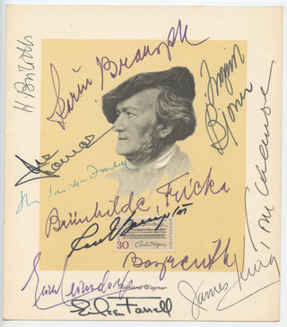 [Opera] Portraits of  Gluck, Rimsky-Korsakow, Mussorgsky and Wagner Signed by Many!