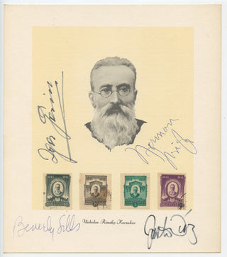 [Opera] Portraits of  Gluck, Rimsky-Korsakow, Mussorgsky and Wagner Signed by Many!