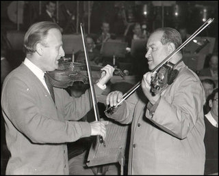 Oistrakh, David. (1908–1974) & Menuhin, Yehudi. (1916–1999) Original 1962 Photograph