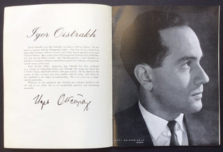 Oistrakh, David. (1908–1974) & Oistrakh, Igor. (b. 1931) 1961 Souvenir Program