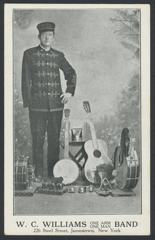 [One-Man Band] One Arm, One Man Band - Vintage Postcard