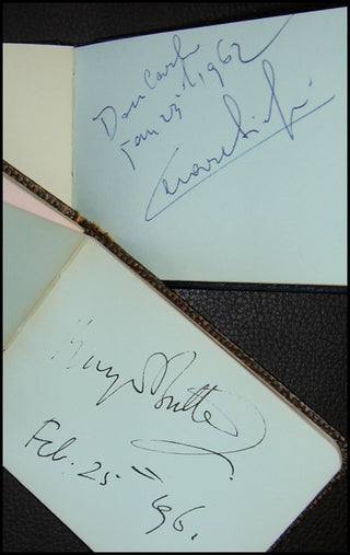 [Opera] Britten, Sutherland, Christoff, Oberlin, De Los Angeles, Berganza, Siepi, Serafin, Giulini, Sargent etc. Two Opera Autograph Books