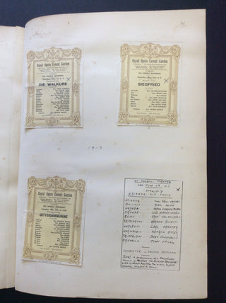 [Opera] [Strauss, Richard. (1864–1949)] [Wagner, Richard. (1813–1883)] [Siems, Margarethe. (1879–1952)] [Caruso, Enrico. (1873–1921)] Richter, Hans. (1843–1916) Von der Osten, Eva. (1881–1936) Two Early-Twentieth-Century Opera Albums including Early Progr