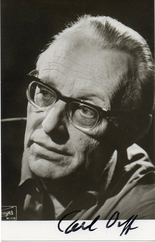 Orff, Carl. (1895-1982) Signed Photograph