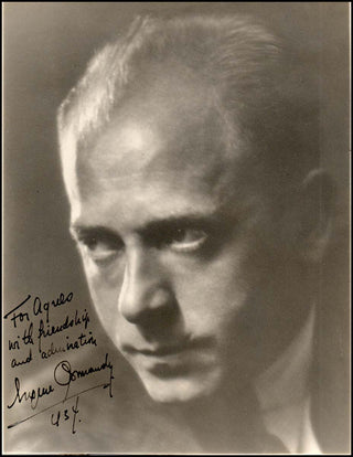 Ormandy, Eugene. (1899–1985) [de Mille, Agnes. (1905–1993)] Signed Photograph to Agnes de Mille