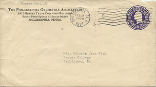 Ormandy, Eugene. (1899–1985) Autograph Letter Signed -"My experience with the Philadelphia Orchestra..."