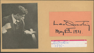 Ornstein, Leo. (1895–2002) Signed Card with Photograph