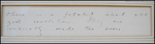 [Literature] Wilde, Oscar. (1854–1900)  Autograph Quotation and Original Cabinet Photograph