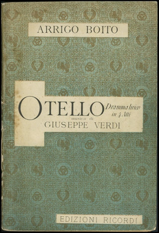 [Otello] Verdi, Giuseppe. (1813–1901) [Scotti, Antonio. (1866–1936)] Otello.  First Edition Libretto - SCOTTI'S COPY.