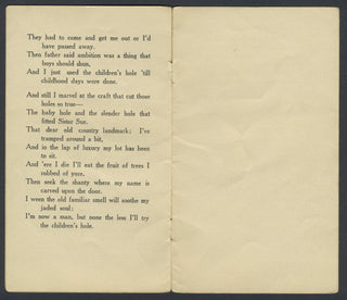 [Outhouse] Riley, James Whitcomb. (1849–1916) & McCay, Winsor. (1867–1934) "The Passing of the Old Backhouse" - Humorous Poem