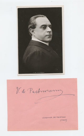 Pachmann, Vladimir de. (1848–1933) & Newton, Ivor. (1892–1981) Autograph Signatures