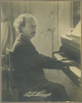 Paderewski, Ignace Jan. (1860-1941) Superb Signed Photograph at Keyboard