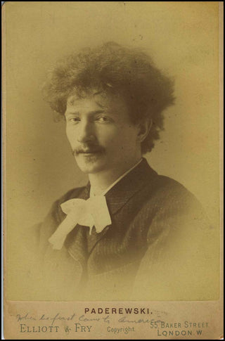 Paderewski, Ignace Jan. (1860-1941) Early Cabinet Photograph