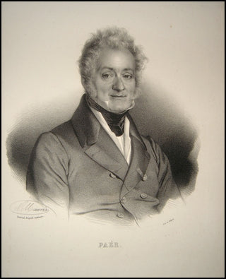 Paer, Ferdinando. (1771-1839) Impressive Lifetime Portrait Lithograph