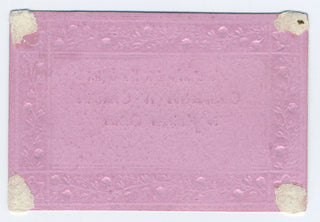 Paganini, Nicolò. (1782–1840) Paganini's Visiting Card, with an Engraved Portrait