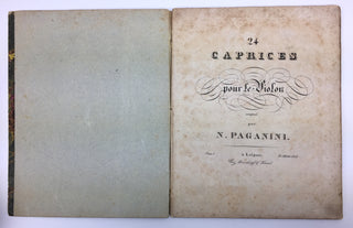 Paganini, Nicolò. (1782–1840) 24 Caprices, op. 1 - Group of Early Editions and Facsimile Manuscript Score