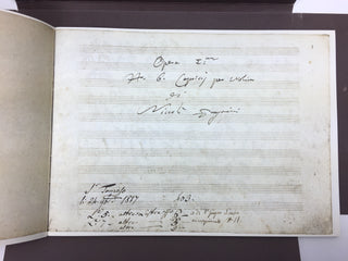 Paganini, Nicolò. (1782–1840) 24 Caprices, op. 1 - Group of Early Editions and Facsimile Manuscript Score