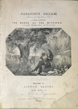 [Paganini, Nicolò. (1782–1840)] Herz, Henri. (1803–1888) & Hünten, François. (1792–1878) & Mayseder, Joseph. (1789–1863) & Moscheles, Ignaz. (1794–1870) Sammelband of Piano Scores, including "Paganini's Dream"