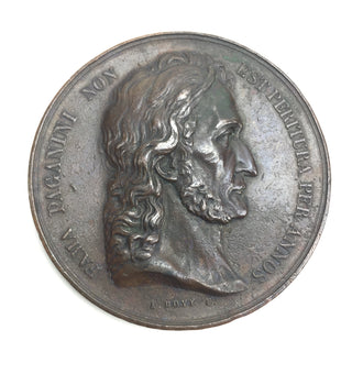 [Paganini, Nicolò. (1782–1840)] Bovy, Antoine. (1795–1877) Bronze Medal Commemorating Paganini's Paris Debut - FROM THE PAGANINI COLLECTION