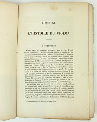 [Paganini, Nicolò. (1782–1840)] Fétis, Francois-Joseph. (1784–1871) Notice Biographique sur Nicolo Paganini suivie de l'analyse de ses ouvrages et précédée d'une esquisse de l'histoire du violon