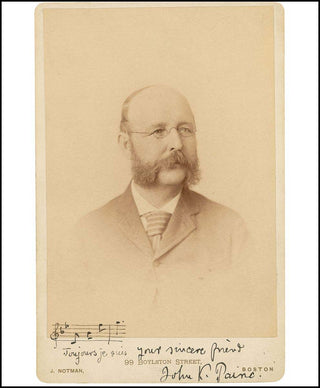 Paine, John Knowles. (1839 - 1906) Signed Photograph with AMQS