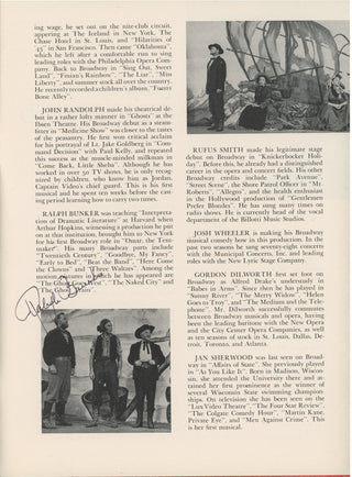 Lerner, Alan Jay. (1918-1986) & Loewe, Frederick. (1901-1988) & de Mille, Agnes. (1905-1993) & Crowley, Ann. (b. 1929) & Bunker, Ralph. (1888-1966) "Paint Your Wagon" - Signed Souvenir Program