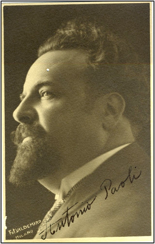 [Pagliacci] Paoli, Antonio. (1871-1946) Signed Photograph