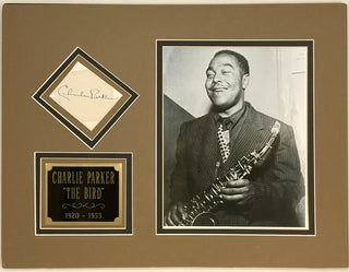 Parker, Charlie. (1920–1955) Autograph Signature Ensemble