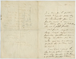 Pasdeloup, Jules. (1819–1887) Autograph Letter Signed arranging travel for Sarasate and Bouhy