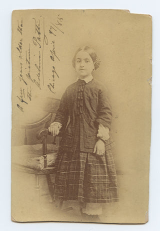 Patti, Adelina. (1843–1919) Signed Childhood Cabinet Photograph