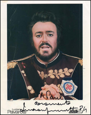 Pavarotti, Luciano. (1935-2007) Signed Photograph