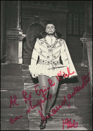 Pavarotti, Luciano. (1935-2007) Signed Photograph as the Duke in Rigoletto