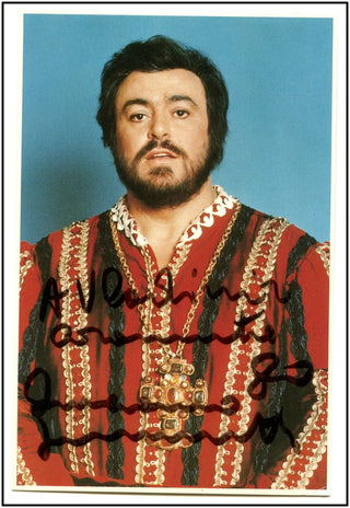 Pavarotti, Luciano. (1935-2007) Signed Photo, in "Rigoletto."