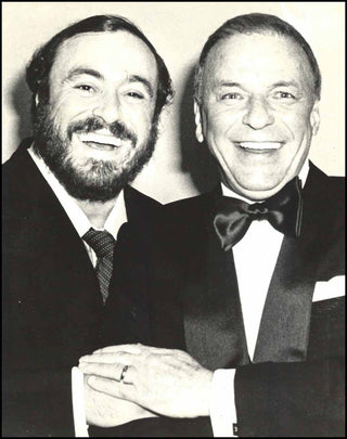 [Opera] Pavarotti, Luciano. (1935–2007) & Sinatra, Frank. (1915–1998) Unusual Photograph Together