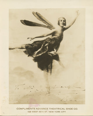 Pavlova, Anna. (1881-1931)  "Advance Theatrical Shoe Co." ca. 1925 Publicity Photograph