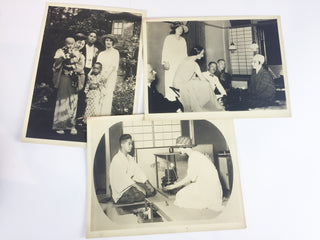 Pavlova, Anna. (1881–1931) & Kikugoro VI, Onoe. (1885–1949) Three Original Photographs in Japan