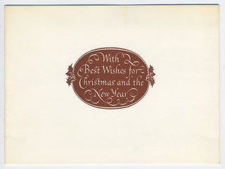 Pears, Peter. (1910–1986) Autograph Christmas Card