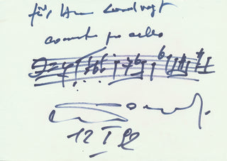 Penderecki, Krzysztof. (1933–2020) Autograph Musical Quotation