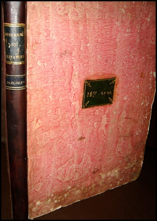 Pergolesi, Giovanni Battista. (1710-1736) [Durante, Franceso. (1684-1755)] Miserere, Stabat Mater, Musique Sacrée: Bound Volume of Early French Editions