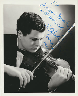 Perlman, Itzhak. (b. 1945) Early Signed Photograph