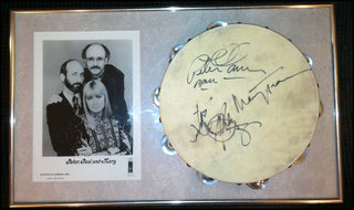 Peter, Paul and Mary. (1961 - 2009) Signed Tambourine