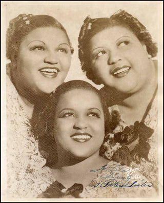 [Jazz & Song] Three Peters Sisters Signed Photograph