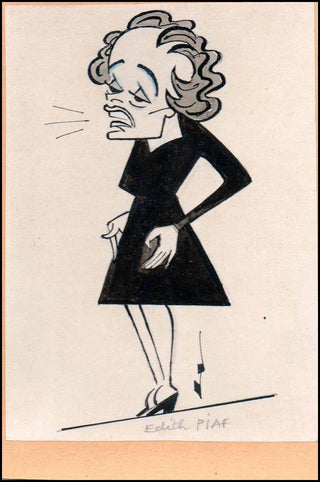 [Jazz & Song] Piaf, Edith. (1915–1963) Caricature Portrait