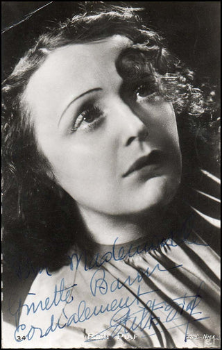 [Jazz & Song] Piaf, Edith. (1915–1963) Early Signed Photograph