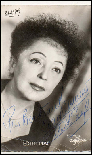 [Jazz & Song] Piaf, Edith. (1915–1963) Signed Photograph