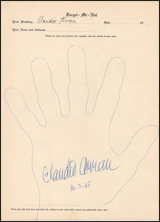 [Pianist Hands] Arrau, Claudio. (1903–1991) & Casadesus, Robert. (1899–1972), Cortot, Alfred. (1877–1962) & Fischer, Edwin. (1886–1960) & Kempff, Wilhelm. (1895–1991) Collection of Signed Pianist Hand Tracings