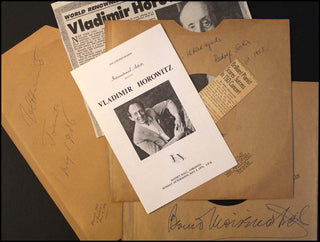 [Pianists] Horowitz, Vladimir. (1903-1989) &amp; Serkin, Rudolph. (1903-1991) &amp; Moiseiwitsch, Benno. (1890  - 1963) Signed Album Sleeves