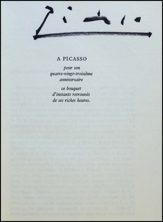 [Literature & Art] Picasso, Pablo. (1881–1973) & Brassaï (1899–1984) Conversations avec Picasso - SIGNED BY PICASSO AND BRASSAI