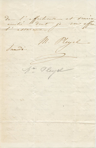 Pleyel, Marie. (1811-1875) Seven Autograph Letters Signed