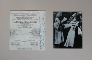 Ponselle, Rosa. (1897-1981) Signed 1920 "Forza" Program &amp; Photograph with Caruso